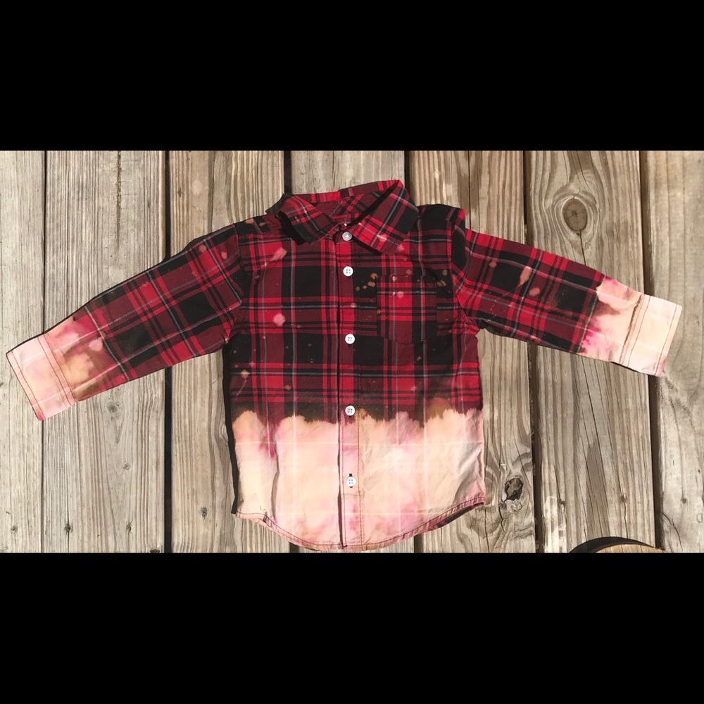 Acid wash toddler flannel